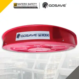 Miniatur galeri GOSAVE Convex Mirror Cermin Tikungan Jalan Raya Parkiran Gudang Bahan ABS PC Tahan Pecah Tahan Cuaca