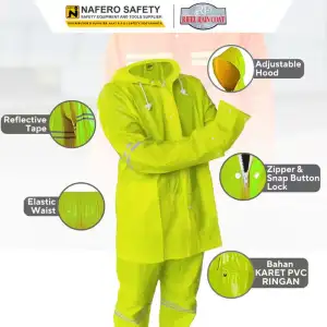 Miniatur galeri Jas Hujan RF ECO Jas Hujan Bahan Karet PVC Polyester Ringan Multifungsi Untuk Proyek Lapangan & Kendaraan Warna
