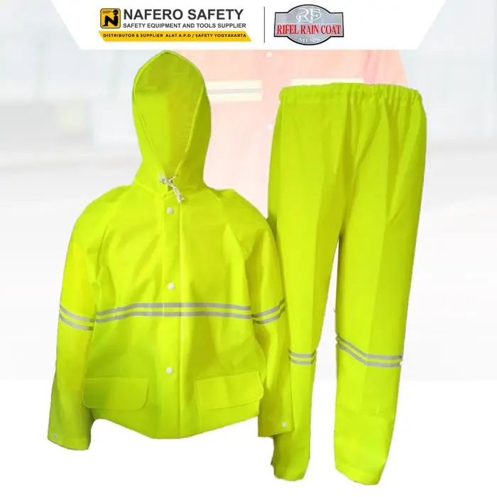 Jas Hujan RF ECO Jas Hujan Bahan Karet PVC Polyester Ringan Multifungsi Untuk Proyek Lapangan & Kendaraan Warna