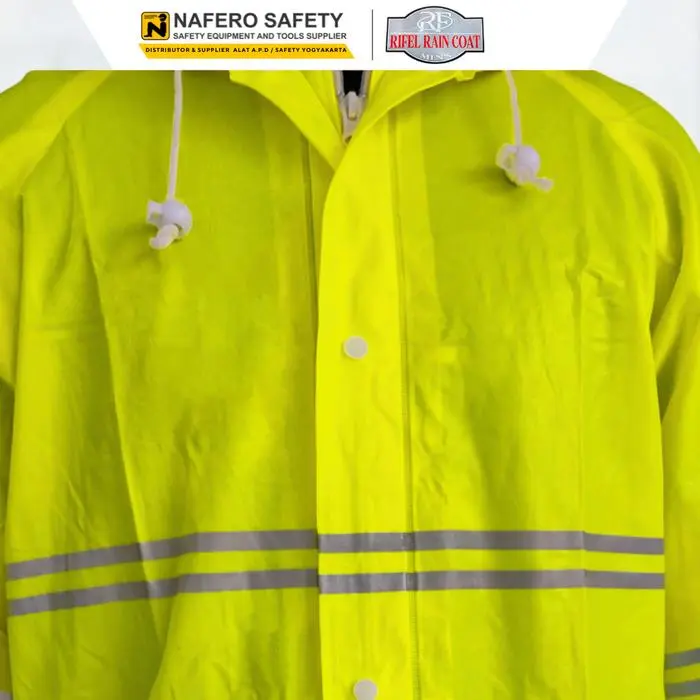 Jas Hujan RF ECO Jas Hujan Bahan Karet PVC Polyester Ringan Multifungsi Untuk Proyek Lapangan & Kendaraan Warna