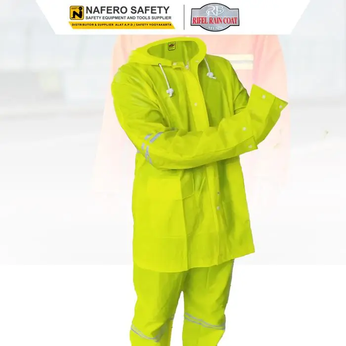 Jas Hujan RF ECO Jas Hujan Bahan Karet PVC Polyester Ringan Multifungsi Untuk Proyek Lapangan & Kendaraan Warna