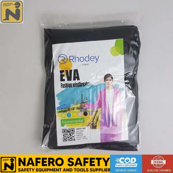 RHODEY Jas Hujan Premium Portable Poncho Anti Rembes Dewasa EVA Waterproof Raincoat