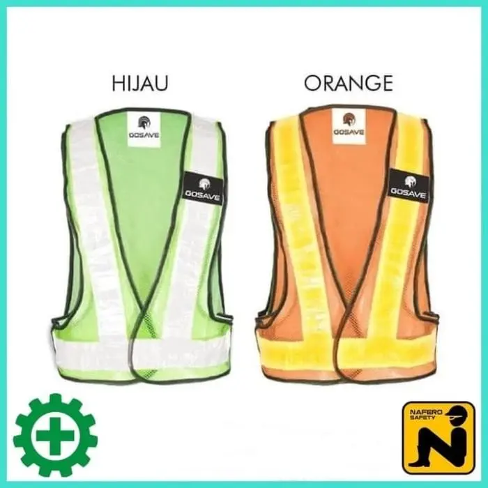 Rompi Safety Proyek 4 Jenis GOSAVE & LEGION – Safety Vest Pekerja Lapangan Cocok untuk Proyek & Konstruksi